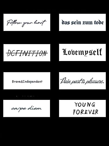 Englisches Alphabet Kräuter-Tattoo-Aufkleber-Set Herren-Saftarm Wasserdichte Damen-Langlebige Schlüsselbein-Simulationsaufkleber von PEKNUX