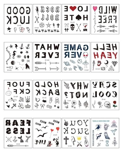 Handbemalte Personalisierte Buchstaben-Finger-Aufkleber, Modische Handrücken-Simulation, Temporäre Tätowierung von PEKNUX