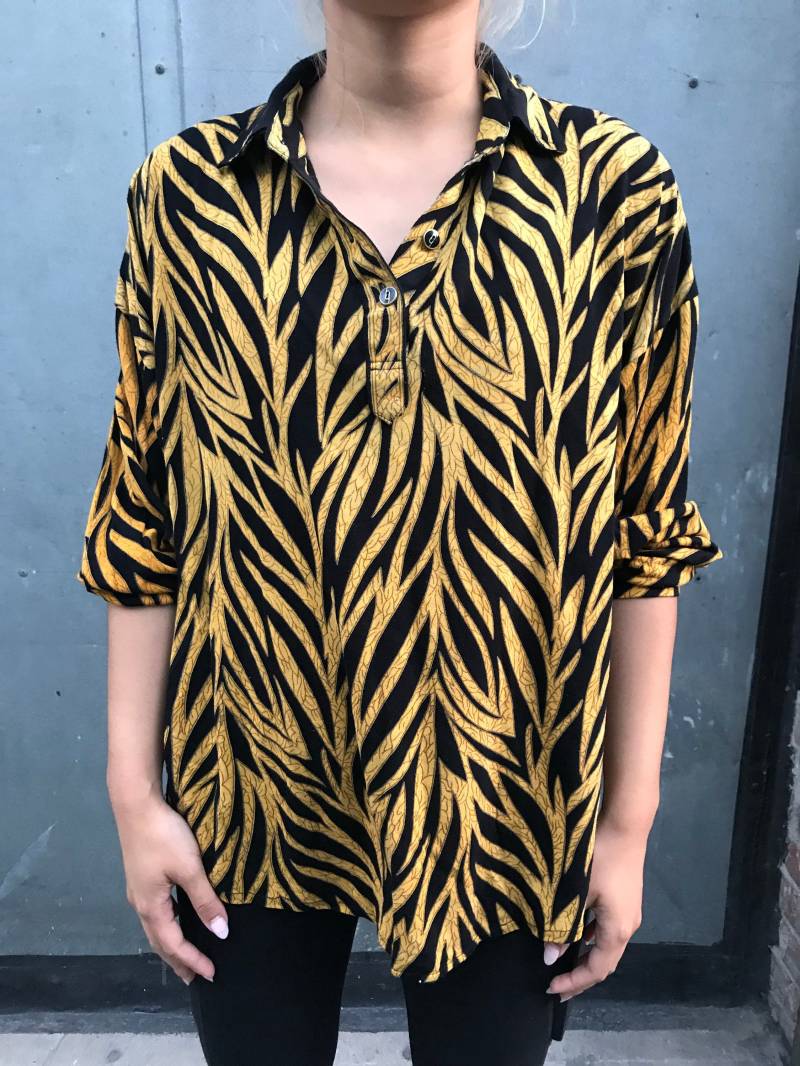 70Er Jahre Blattgold Top von PENAFLORIUM