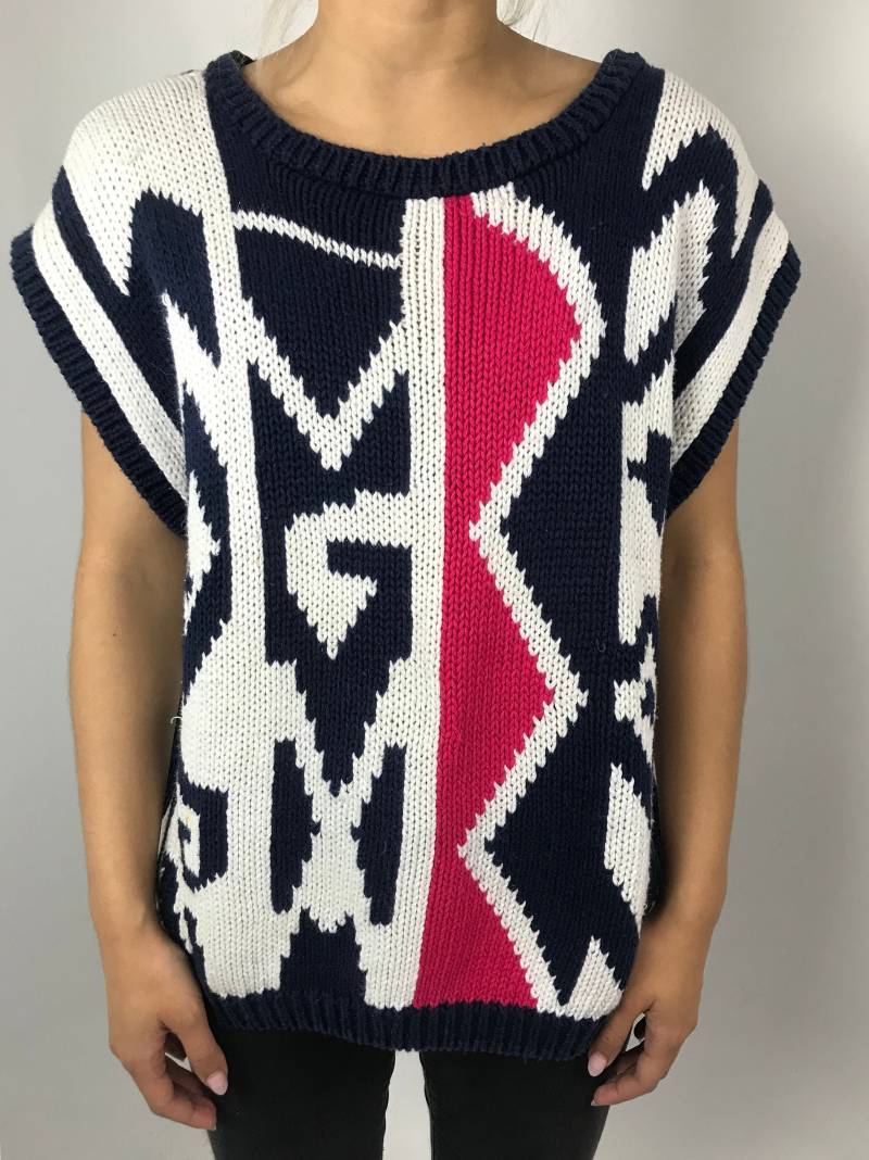 80Er Azteken Strick Pullover Top von PENAFLORIUM