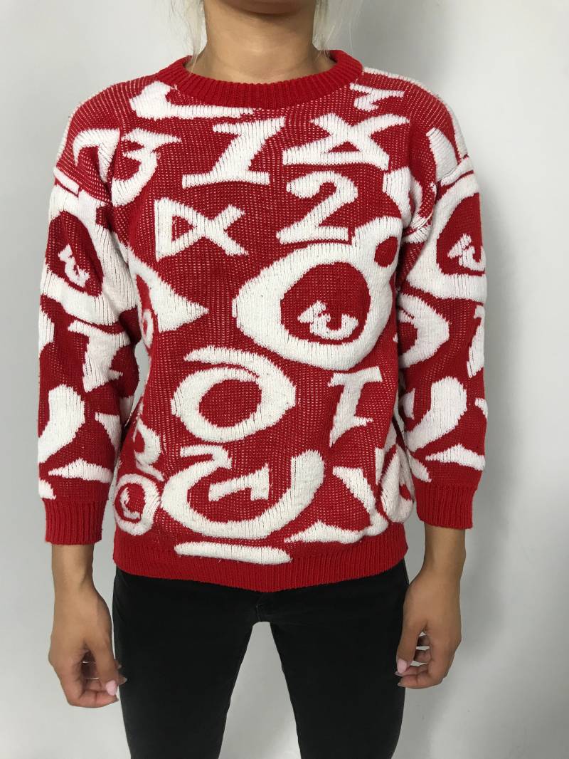 90Er Jahre Zahlen Strickpullover von PENAFLORIUM