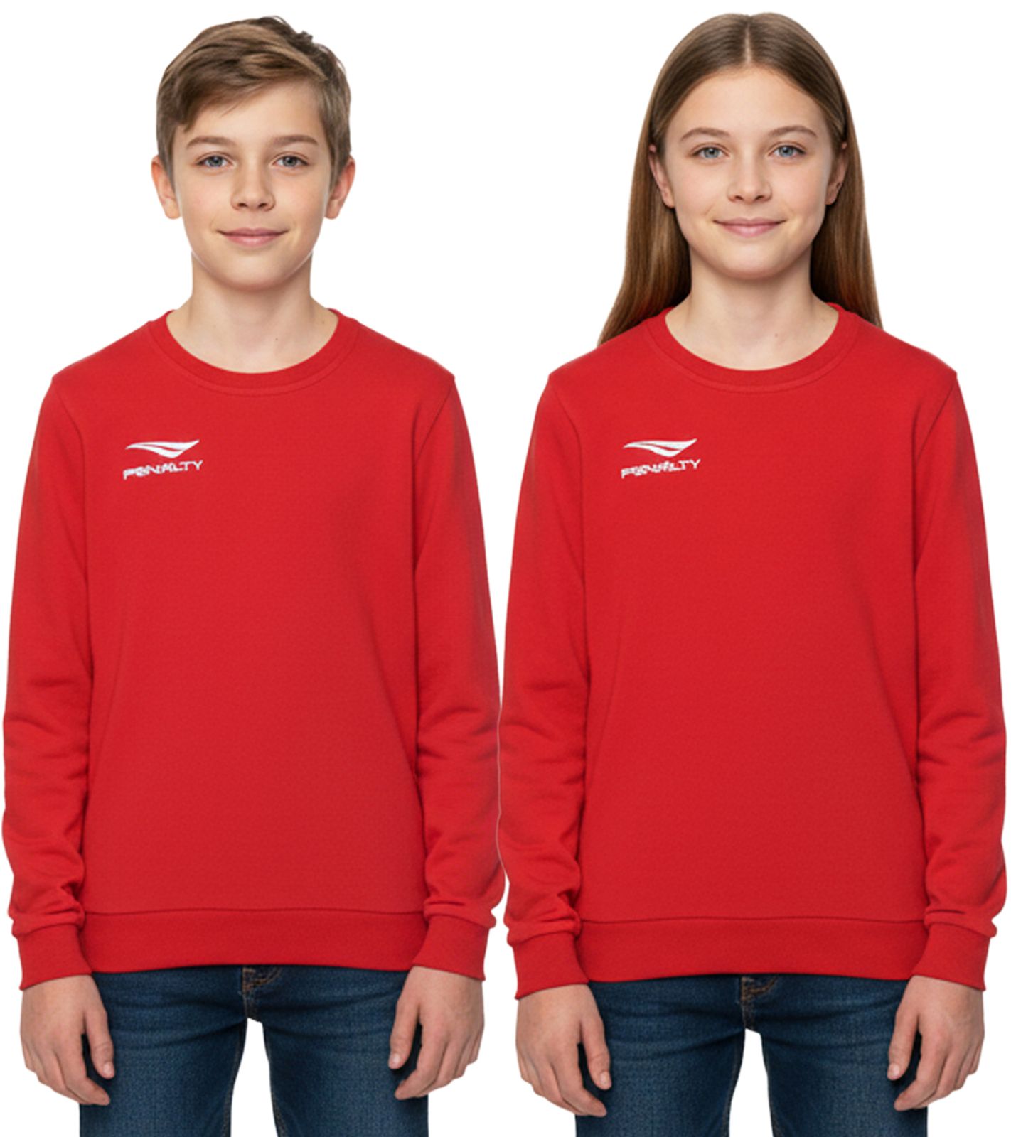 PENALTY Era Roundneck Co Jr Kinder Sweater mit Logo-Stickereien Baumwoll-Pullover für Jugendliche Jungen & Mädchen 354710-4000 Rot PENALTY Era Roundneck Co Jr Kinder Sweater mit Logo-Stickereien Baumwoll-Pullover für Jugendliche Jungen & Mädchen 354710-4000 Rot von PENALTY