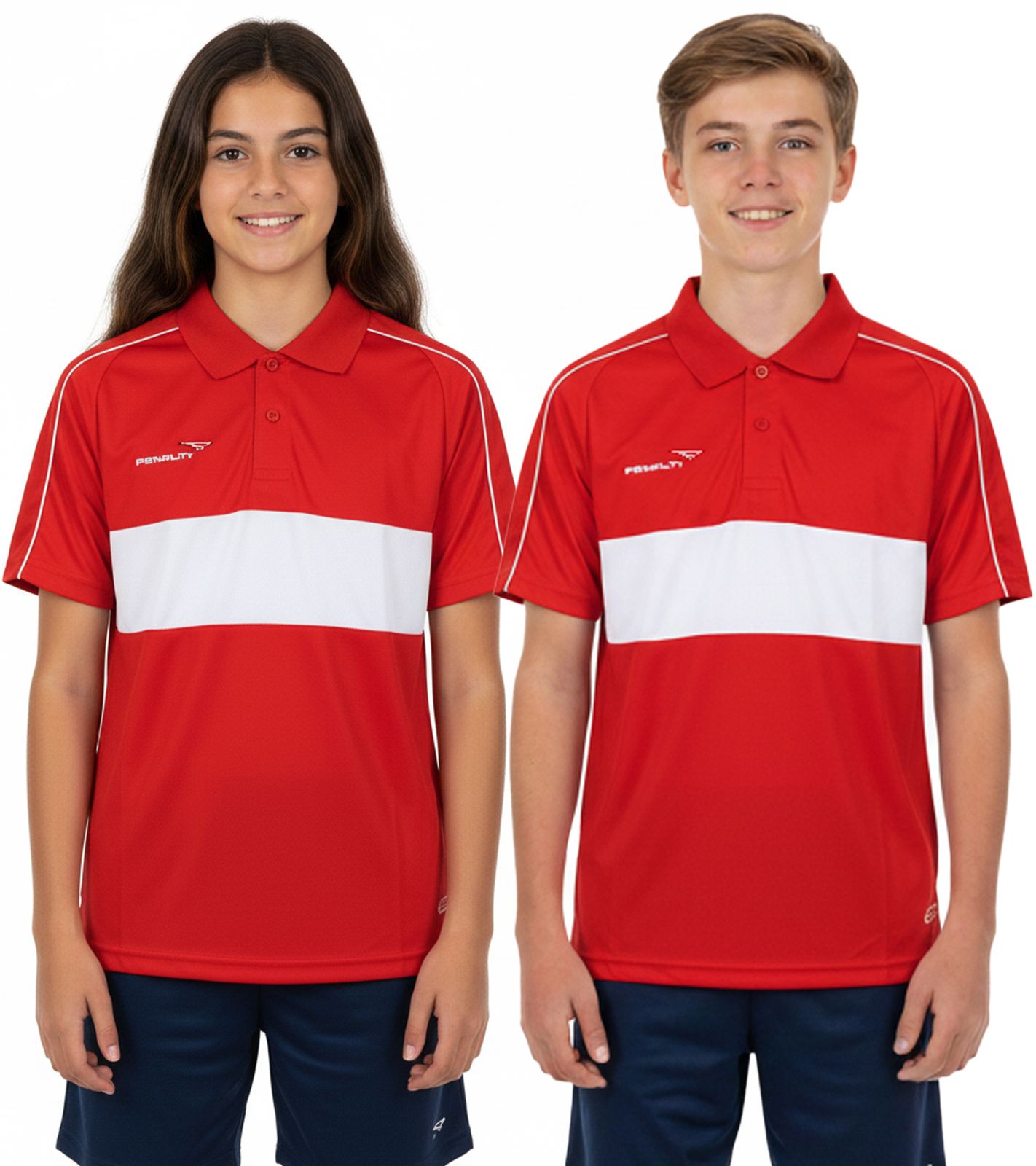 PENALTY Polo Matis Jr Kinder Polo-Hemd aus schnelltrocknendem DRY ON-Material Sport-Shirt 310703-4300 Rot/Weiß PENALTY Polo Matis Jr Kinder Polo-Hemd aus schnelltrocknendem DRY ON-Material Sport-Shirt 310703-4300 Rot/Weiß von PENALTY