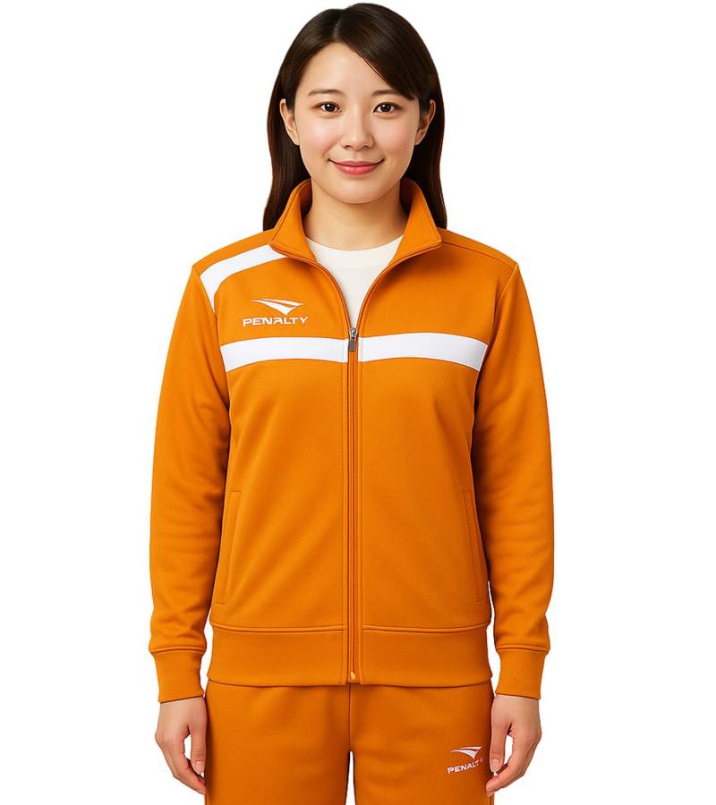PENALTY Racer Wo Damen Trainings-Jacke mit Reißverschluss-Fronttaschen Sport-Jacke Fitness-Jacke 354620-3100 Orange von PENALTY