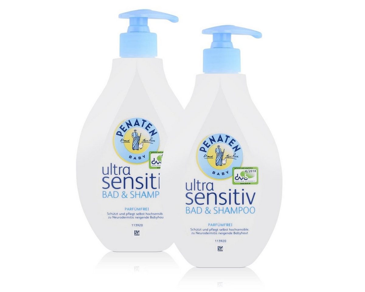 PENATEN Babypflege-Set Penaten Baby ultra sensitiv Bad & Shampoo 400ml - Parfümfrei (2er Pack PENATEN Babypflege-Set Penaten Baby ultra sensitiv Bad & Shampoo 400ml - Parfümfrei (2er Pack von PENATEN