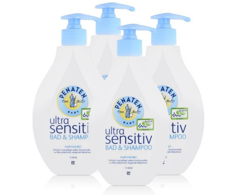 PENATEN Babypflege-Set Penaten Baby ultra sensitiv Bad & Shampoo 400ml - Parfümfrei (4er Pack PENATEN Babypflege-Set Penaten Baby ultra sensitiv Bad & Shampoo 400ml - Parfümfrei (4er Pack von PENATEN