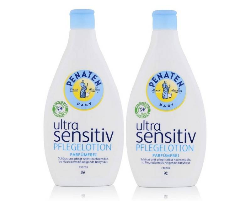 PENATEN Babypflege-Set Penaten Baby ultra sensitiv Pflegelotion 400ml - Parfümfrei (2er Pack) von PENATEN