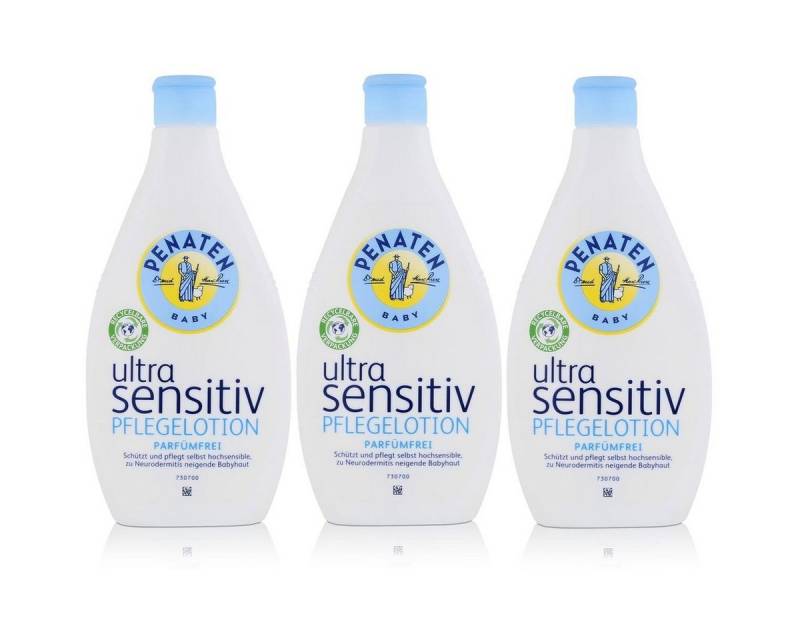 PENATEN Babypflege-Set Penaten Baby ultra sensitiv Pflegelotion 400ml - Parfümfrei (3er Pack) von PENATEN