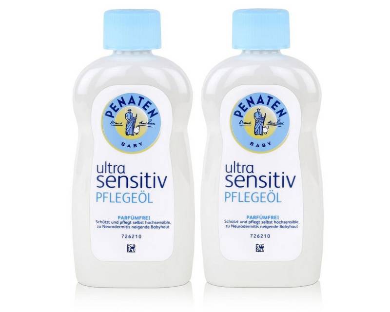 PENATEN Babypflege-Set Penaten Baby ultra sensitiv Pflegeöl 200ml - Parfümfrei (2er Pack) von PENATEN