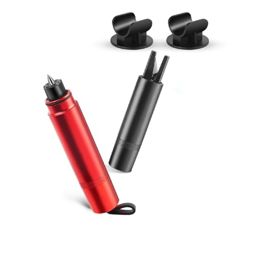 2 Stück Safe-Pro-X Auto Sicherheitshammer Auto mit Gurtschneider Car Safety Nothammer, Notfall Fensterbrecher Schlüsselanhänger Fussball Kinder Car Window Breaker für Allen Fahrzeugen Scheiben von PENCHUAN