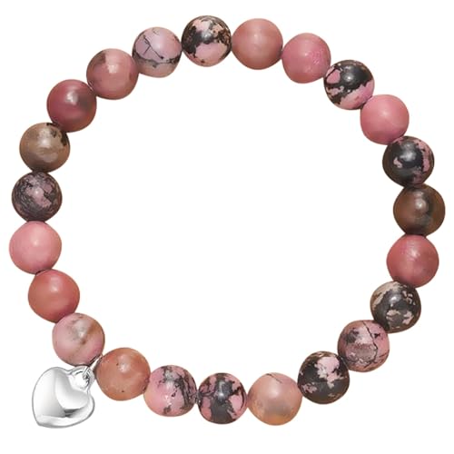 PENCHUAN Charm Armband Damen Mädchen, Perlenarmband Herz Beste Freundin Geschenke,Edelstein Charm Perlen Armbänder,Geschenkideen geschenk für Mädchen Frauen Freundinnen Tochter Armbänder Schmuck von PENCHUAN