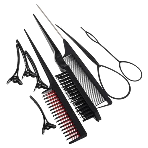 PENIKOKO 1 Satz Friseurwerkzeug-set Reisekamm Haarkämme Zum Stylen Taschenkamm Haarschneidekamm Stylingkamm Für Männer Salon Haarkamm Friseursalon Liefert Haushaltskamm Schwarz Metall von PENIKOKO