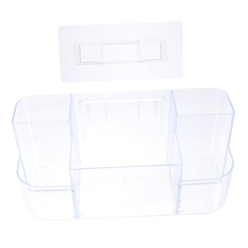 PENIKOKO 1 Satz Wandmontierter Kosmetik Organizer Transparenter Multifunktionaler Aufbewahrungsbehälter für Badezimmer mit Mehreren Fächern für Toilettenartikel und von PENIKOKO