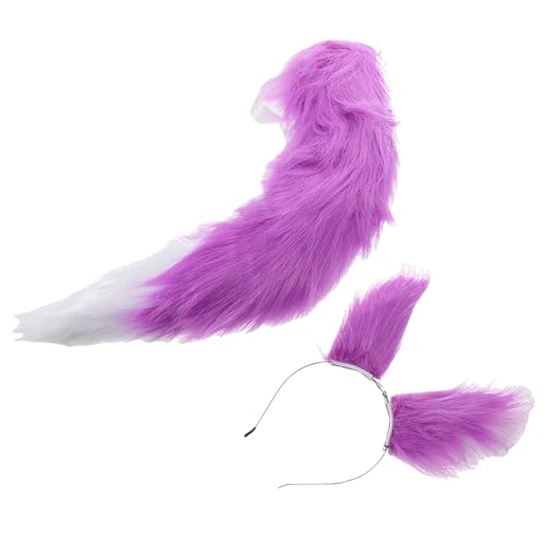 PENIKOKO 1 Set Fuchsohren Kopfschmuck Erwachsene Versorgung Faux Accessoire Kopfbedeckung Niedliches Element Cosplay Requisite Pelzige Haarbänder Party Kit Tier Halloween Kostüm Fursuit von PENIKOKO