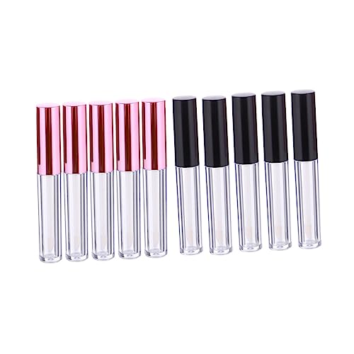 PENIKOKO 10 Stück 5ml Nachfüllbare Lipgloss Flasche Leere Kunststoffbehälter Für Kosmetik Reisefreundlich Und Mit Pinsel Selbstgemacht Lippenstift Tube Für Frauen von PENIKOKO