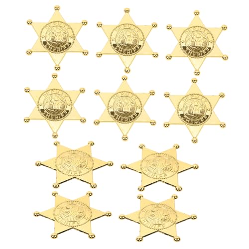 PENIKOKO 10 Stück Teiliges Deko Goldfarben Cosplay Anstecknadel Leichtes Party Zubehör für Rollenspiele Fasching Kostüm Zubehör von PENIKOKO