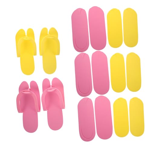PENIKOKO 10 Stück Teiliges Einweg eva Rutschfest Bequeme Gästehausschuhe für Hotel Spa Salon Bad und Reise Atmungsaktive Badeschuhe für Damen Herren von PENIKOKO