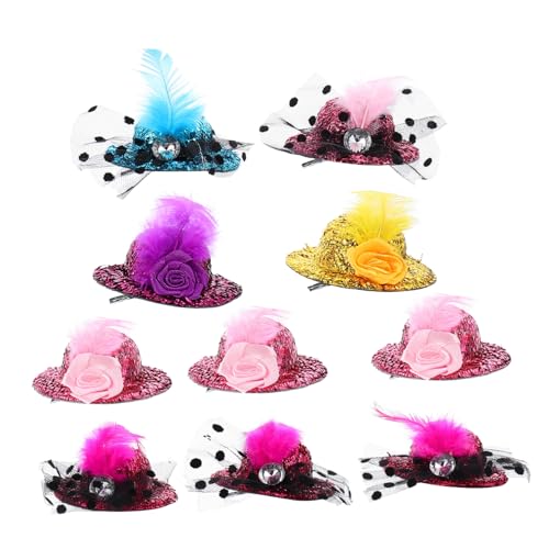 PENIKOKO 10 Stück Teiliges Haarklammern mit Mini Federn Stabile Haarspangen für Festliche Anlässe Langlebige Haarschmuck Accessoires für Mädchen Geeignet für Party und Hochzeit von PENIKOKO