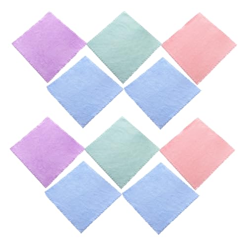 PENIKOKO 10 Stück Teiliges Mikrofaser Gesichtstuch Weiche Kompakte Abschminktücher aus Fleece Waschbar und Hautfreundlich für Frauen und Reisen Zufällige Farbmischung Zufällige Farbe von PENIKOKO