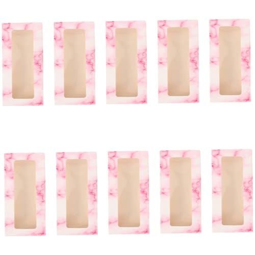 PENIKOKO 10 Stück Teiliges Rechteckige Kleine Aufbewahrungsboxen für Wimpern Tragbare Leere Wimpernboxen mit Sicherem Verschluss Praktischer Organizer für Falsche Wimpern Leicht zu Öffnen von PENIKOKO
