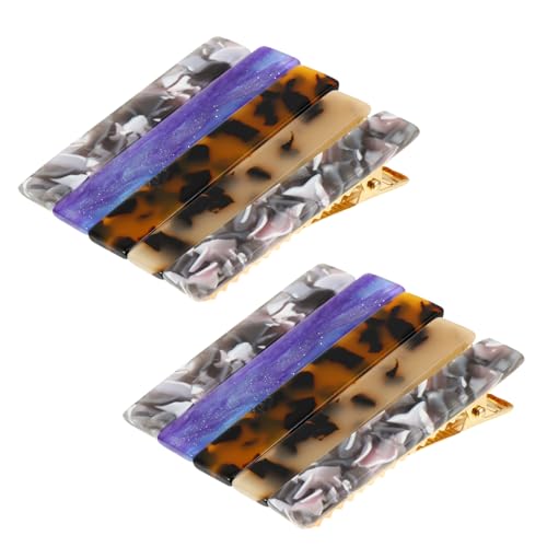 PENIKOKO 10 Stück Teiliges Rutschfester Tortoise Haarspangen aus Acetat für Damen Bunte und Leopardenmuster Haarklammern mit Stabilem Griff Schonend für Verschiedene Haartypen für Party von PENIKOKO