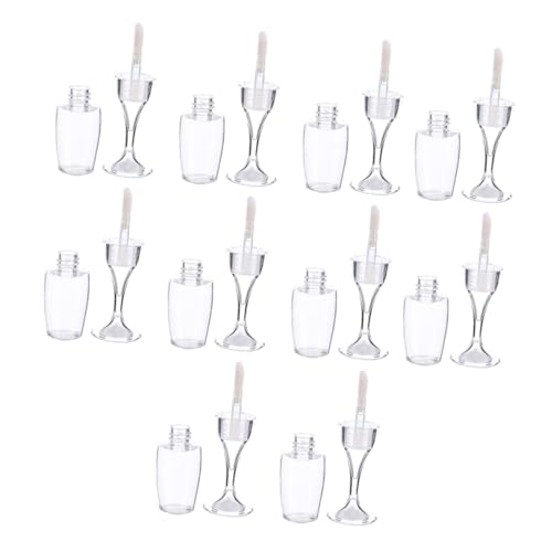 PENIKOKO 10 Stück Transparenter Lippenbalsam Behälter in Weinglasform aus Auslaufsichere Lipgloss Tubes für Damen Wiederverwendbare Tragbare Kosmetik Verpackung PENIKOKO 10 Stück Transparenter Lippenbalsam Behälter in Weinglasform aus Auslaufsichere Lipgloss Tubes für Damen Wiederverwendbare Tragbare Kosmetik Verpackung von PENIKOKO