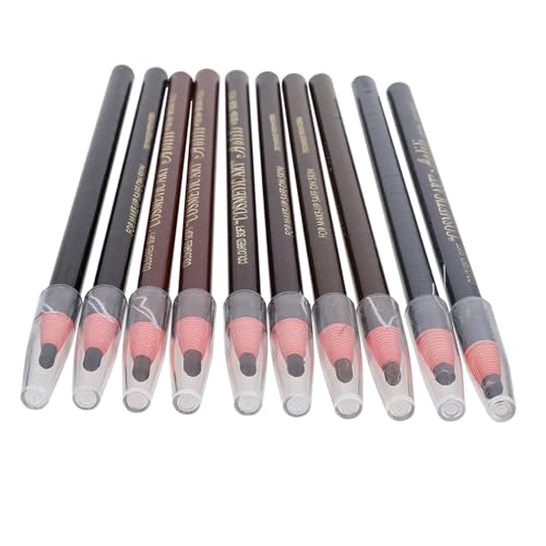 PENIKOKO 10 Stück Wasserfeste Augenbrauenstifte Teiliges Weiche Reißfeste Zeichnungspinsel Langlebige Makeup Werkzeuge für Damen Natürliche Brauen Geeignet für Profi und Privatgebrauch von PENIKOKO