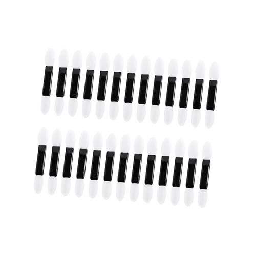 PENIKOKO 100 Stück Einweg Lidschattenpinsel Doppelkopf Lidschatten applikator Ovalspitze Weiche Make up Schwämme für Frauen und Mädchen Reise Make up Pinsel von PENIKOKO