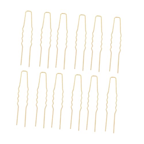 PENIKOKO 100 Stück Kleine Wellige U förmige Haarnadeln aus Plattiertem Metall Langlebiges Material DIY Kopfschmuck für Frauen und Mädchen Modische Haarspangen für Stilvolle Frisuren von PENIKOKO