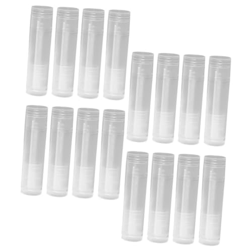 PENIKOKO 100 Stück Transparente Lippenpflegestift Röhrchen zum Selbstbefüllen Leere Lippenbalsam Behälter mit Deckel Wiederverwendbare DIY Lippenpflege Tubes Kompakt Tragbar für Damen und von PENIKOKO