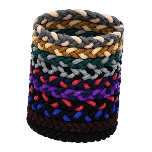PENIKOKO 10stücke Geflochtene Haargummis Elastische Haarseile Haarbänder Neutrale Farbe Haargummis Haarschmuck Für Männer von PENIKOKO