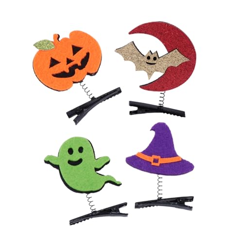 PENIKOKO 12 Stück Kürbisgeist Haarnadel Halloween Haarspangen Für Mädchen Haarspangen Hat Cosplay Kopfschmuck Haarspange Spinnen Haarnadel Party Requisiten Fledermäuse von PENIKOKO
