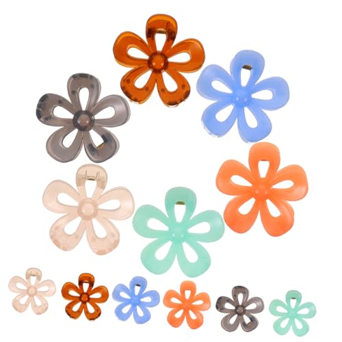PENIKOKO 12 Stück Teiliges Blumen Haarklammern Krallenclips für Damen Rutschfest und Vielseitig Einsetzbar für Dünnes und Dickes Haar für Alltag und Besondere Anlässe von PENIKOKO