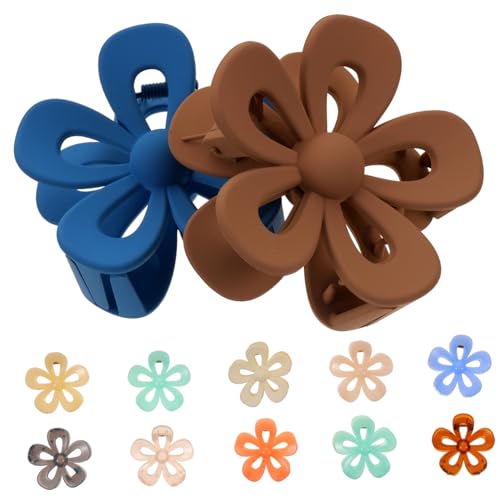 PENIKOKO 12stücke Blumenklammer Klammerclips Haarklammern Für Kurzes Haar Haarklammerhalter Hinten Blumenhaarklammer Für Frauen Mädchen von PENIKOKO