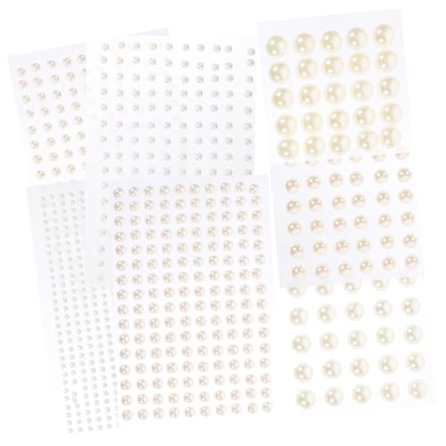 PENIKOKO 14 Blatt Teiliges Selbstklebende Flache Halbperlen Sticker für Nageldesign Gesichts Haar dekoration DIY Beauty Make up Schmuckverzierung von PENIKOKO