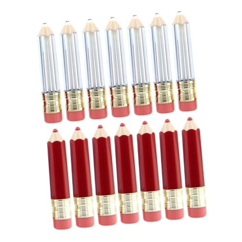 PENIKOKO 14 Stück Teiliges Lip Gloss Tubes Transparent und Rot Nachfüllbare Lippenölbehälter Wiederverwendbare Kosmetikflaschen für DIY Lip Gloss Reisebedarf von PENIKOKO