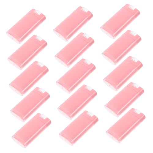 PENIKOKO 15 Stück Lippenbalsam Behälter Oval Leer Lippenstift Hüllen DIY Lipgloss Tuben Tragbar Leicht Reise Kosmetik Aufbewahrung für Damen Praktisch Langlebig von PENIKOKO