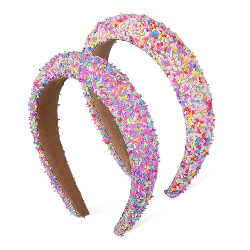 PENIKOKO 2 Gepolsterte Stirnbänder aus Weichem Schwamm Haarschmuck Accessoires für Damen und Mädchen Hautfreundlich Angenehm zu Tragen Vielseitig Kombinierbar für Alltag und Party von PENIKOKO