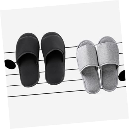 PENIKOKO 2 Paare Einweg Hausschuhe Unisex Leicht und Faltbar aus Stoff Atmungsaktive und Portable Indoor Slippers für Damen und Herren für Reisen Hotel Spa und Wohnzimmer von PENIKOKO