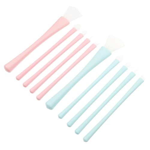 PENIKOKO 2 Sätze Silikon Make up Pinsel mit Lip Gloss Wand Lip Liner Brush und Eye Makeup Applicator Hautfreundlich Ergonomisch für Präzises Auftragen von Lippenstift Eyeliner und von PENIKOKO