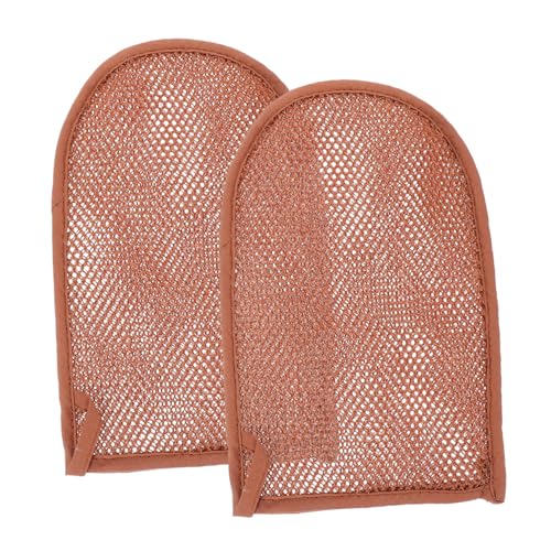 PENIKOKO 2 Stck Peelinghandschuhe Duschhandschuhe mit Netzstruktur für Reichhaltigen Schaum Körperpeeling und Sanfte Kompakt Leicht Geeignet für Männer und Damen für Dusche und Bad von PENIKOKO
