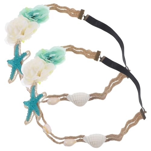 PENIKOKO 2stücke Seestern Haarband Kopfbedeckung Für Frauen Sommergefühl Sea Star Haarschmuck Stil Stirnbänder Für Partyzubehör Und Festivals von PENIKOKO