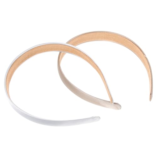 PENIKOKO 2 Stück Breites Damen Stirnband aus Hochwertigem Stoff Weiches Elastisches Haarband für Sommer und Alltag Modisches Haarschmuck Accessoire in Gold und Weiß Bequem und Langlebig von PENIKOKO