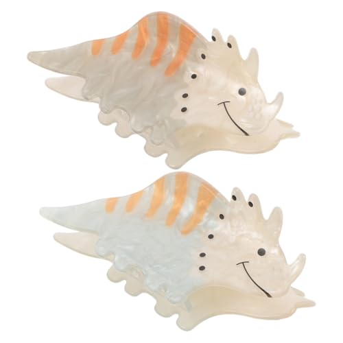 PENIKOKO 2 Stück Dinosaurier Haarspangen aus Acryl Lustige Dinosaurier-krallenklemmen mit Starker Befestigung Geeignet für Dutt oder Pferdeschwanz Modische Haarklammern für Frauen und von PENIKOKO