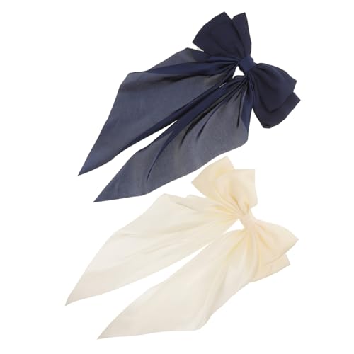 PENIKOKO 2 Stück Große Haarschleifen Haarspangen für Damen Teiliges Stilvolle Schleifen aus Seidenband Komfortabel und Sicher Modische Haarklammern für Party Büro und Alltag von PENIKOKO