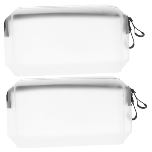 PENIKOKO 2 Stück Große Kapazität Make Up Tasche Semi Transparent TPU Kosmetiktasche Leicht Tragbar Organizer für Reisen und Alltag PENIKOKO 2 Stück Große Kapazität Make Up Tasche Semi Transparent TPU Kosmetiktasche Leicht Tragbar Organizer für Reisen und Alltag von PENIKOKO