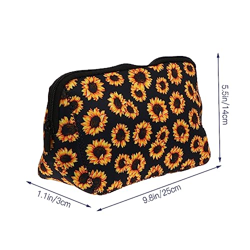 PENIKOKO 2 Stück Kosmetiktasche mit Reißverschluss Kompakter Makeup Organizer und Toilettenbeutel aus Leichtem Gummi Geräumig Tragbar für Damen Sonnenblumen Design Vielseitig Einsetzbar PENIKOKO 2 Stück Kosmetiktasche mit Reißverschluss Kompakter Makeup Organizer und Toilettenbeutel aus Leichtem Gummi Geräumig Tragbar für Damen Sonnenblumen Design Vielseitig Einsetzbar von PENIKOKO