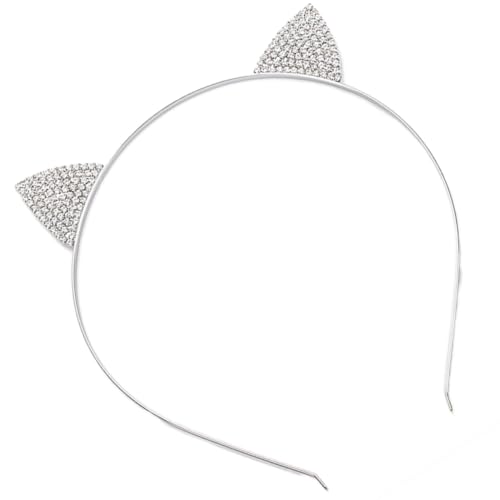 PENIKOKO 2 Stück Kristallbesetztes Katzenohren Haarreif Funkelnden Strasssteinen Modisches Stirnband für Frauen und Mädchen Süßes Accessoire für Party Weihnachten und Kostümbälle von PENIKOKO