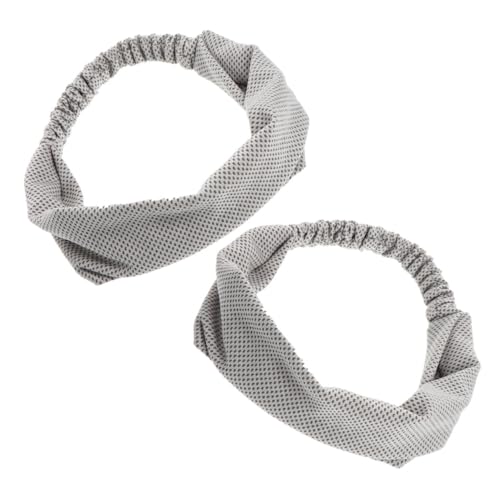 PENIKOKO 2 Stück Kühlendes Sport Stirnband aus Atmungsaktivem Eisfasermaterial Schweißabsorbierend und Elastisch für Damen und Herren Fitness Yoga Laufen Outdoor Workout von PENIKOKO