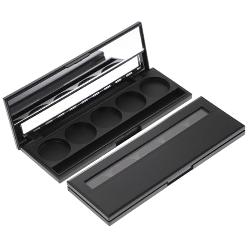 PENIKOKO 2 Stück Leichte Langlebige Rechteckige Leere Lidschattenbox mit Fächern und Durchsichtigem Deckel Vielseitige Make Up Organizer für Lidschatten Puder Kompakt und Tragbar von PENIKOKO